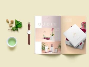 Catalogue mỹ phẩm giới thiệu sản phẩm làm đẹp với hình ảnh bắt mắt và thông tin rõ ràng.