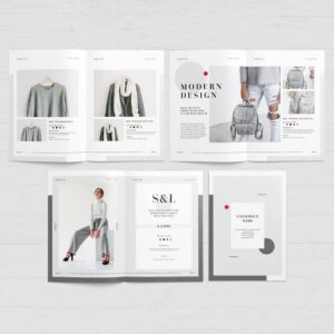 Catalogue sản phẩm thời trang giới thiệu bộ sưu tập một cách rõ ràng và thu hút.