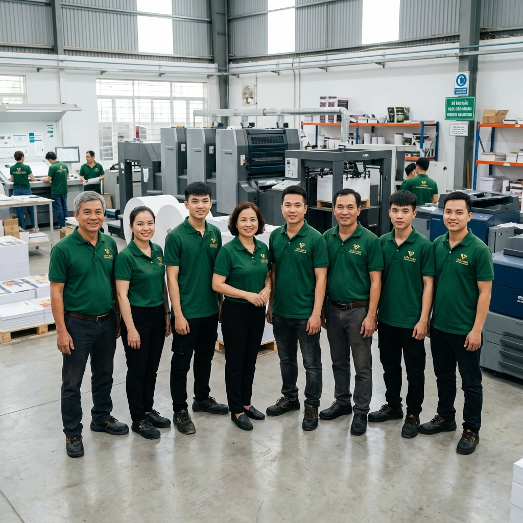 Đội ngũ nhân sự xưởng in